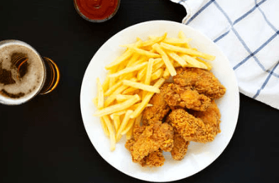 1/4 Pollo con Papas a la Francesa