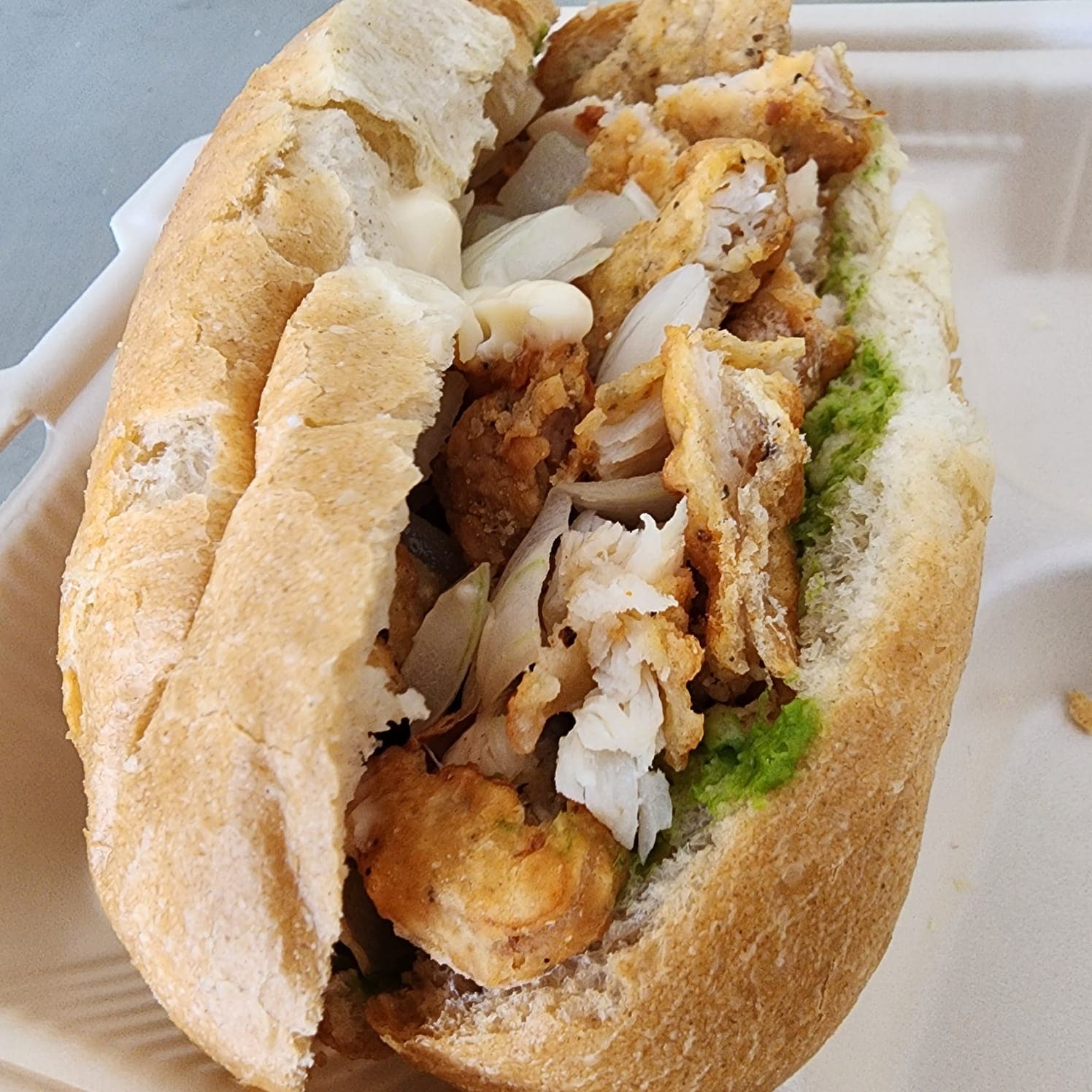 Torta de empanizado de pollo