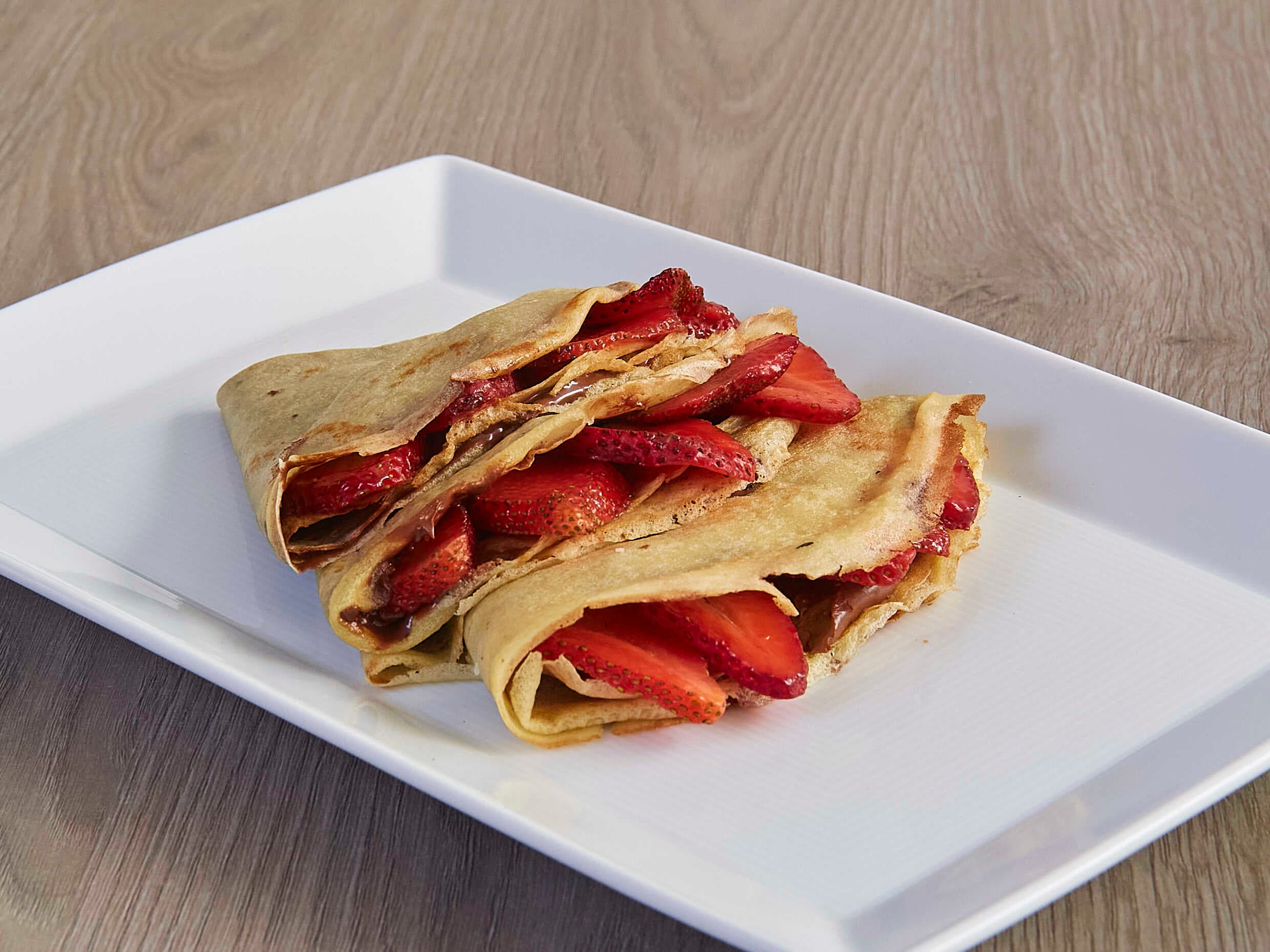 Crepas de Fresa con Nutela 3 pzas.