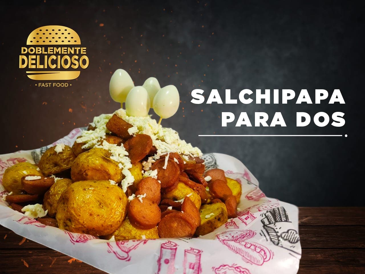 Salchipapa para 2 Personas
