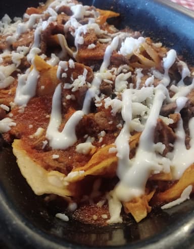 Chilaquiles con Bistec