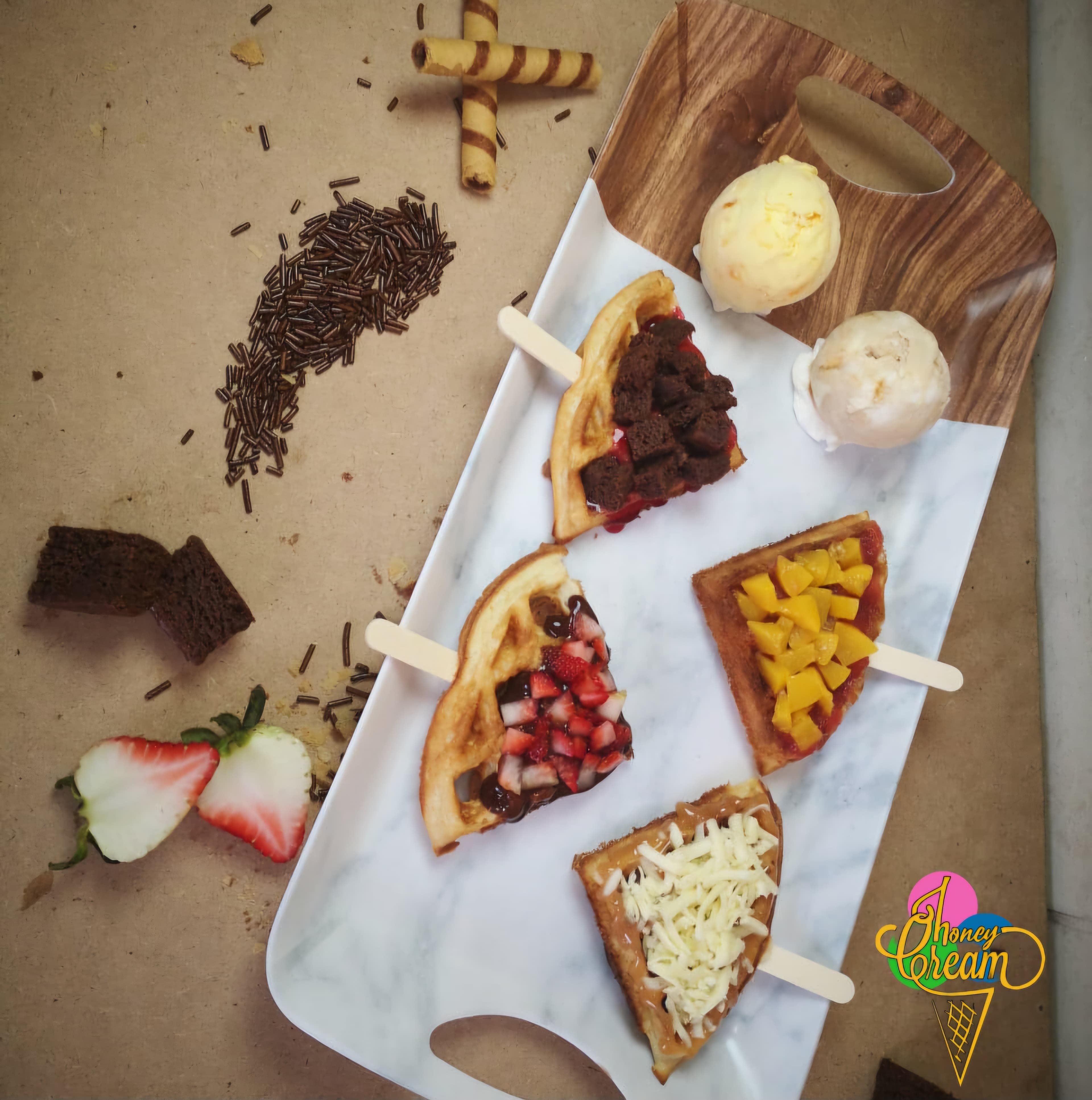 Paletas Waffles