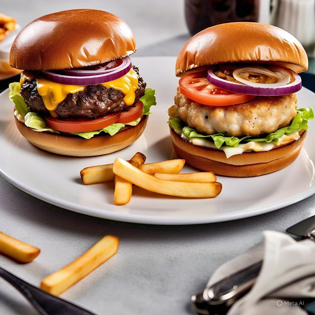 Combo Hamburguesa de Carne y Hamburguesa Pollo