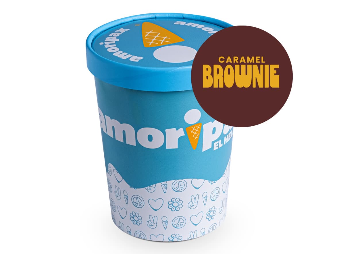 Bote Helado Caramel Brownie Amoripax 950 Ml
