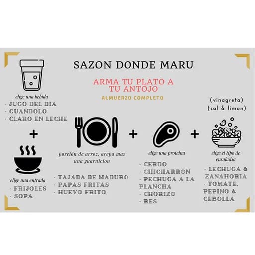 Arma Tu Almuerzo a Tu Antojo