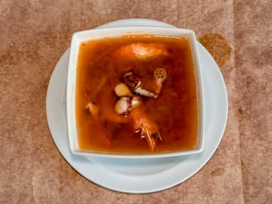 Caldo de Camarón con Pulpo