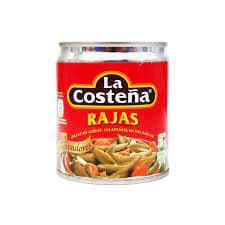 Chiles en Rajas la Costeña 220G