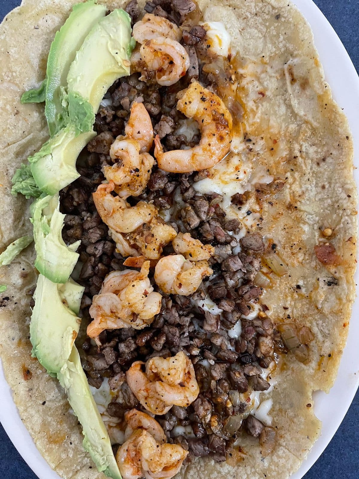 Quesadilla Mar y Tierra