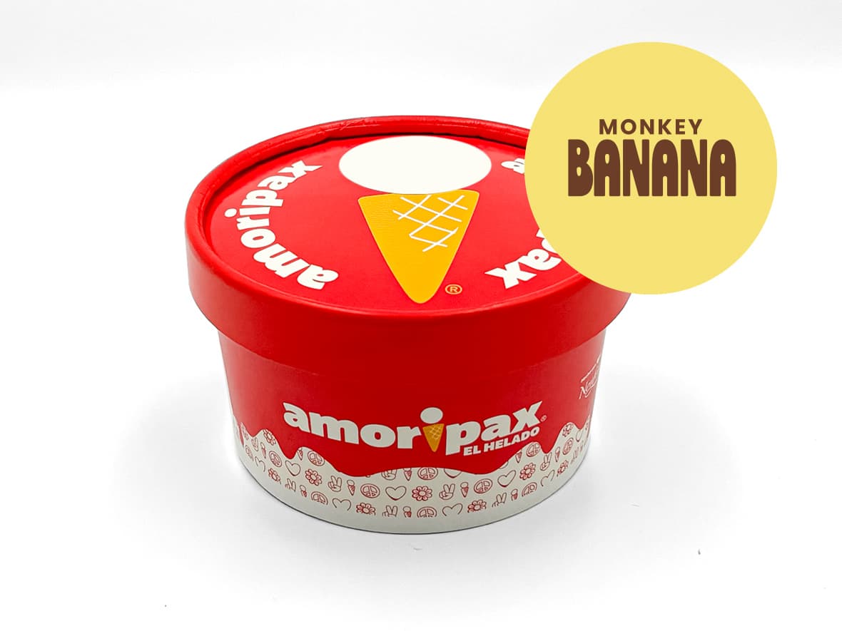 Porción Helado Monkey Banana Amoripax 8 Oz