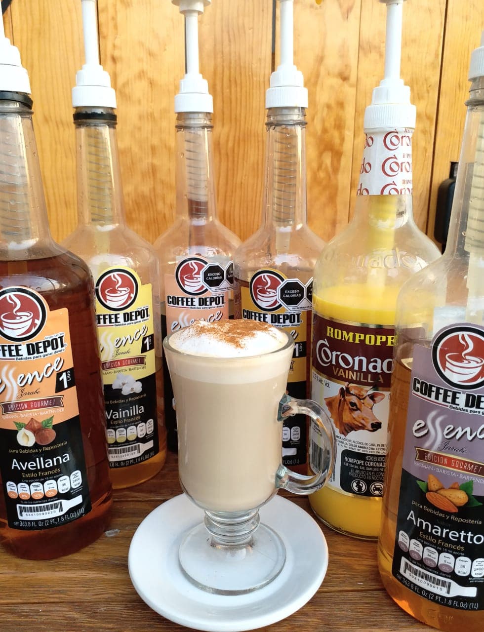 Capuchino Ó Latte de Sabor