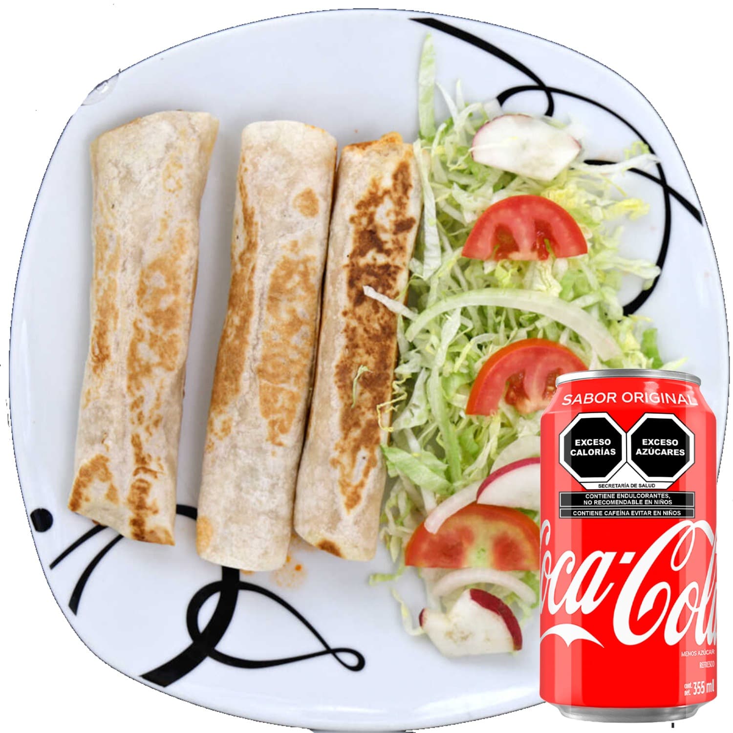Combo-Coca cola Burritos + Hamburguesa + Coca Cola