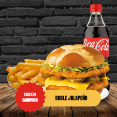Combo Chicken Sándwich Doble Jalapeño