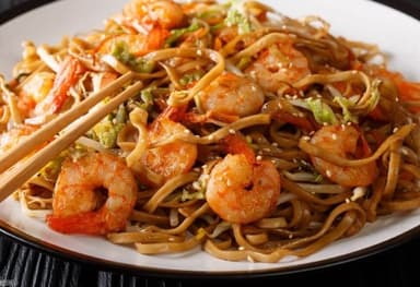 Chop Suey con Camarones