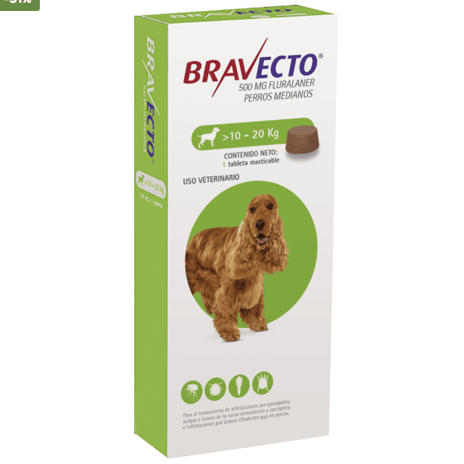 Bravecto Chew Tableta Masticable Antiparasitaria Externa par