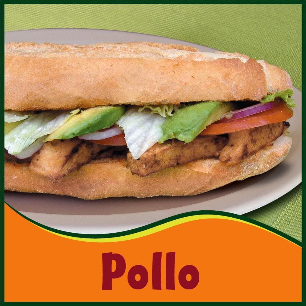 POLLO PECHUGA Natural ala plancha Bolillo 22 cm