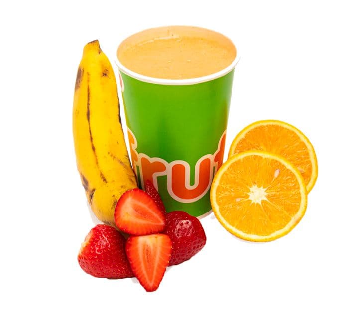 Jugo de Fresa con Plátano y Naranja Mediano 500 ml