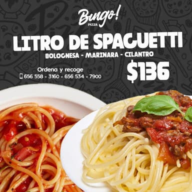 Spaguetti Litro Bolognesa