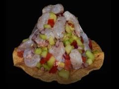 Tostada de Camarón Crudo