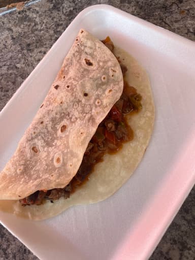 Taco de Bistec Ranchero