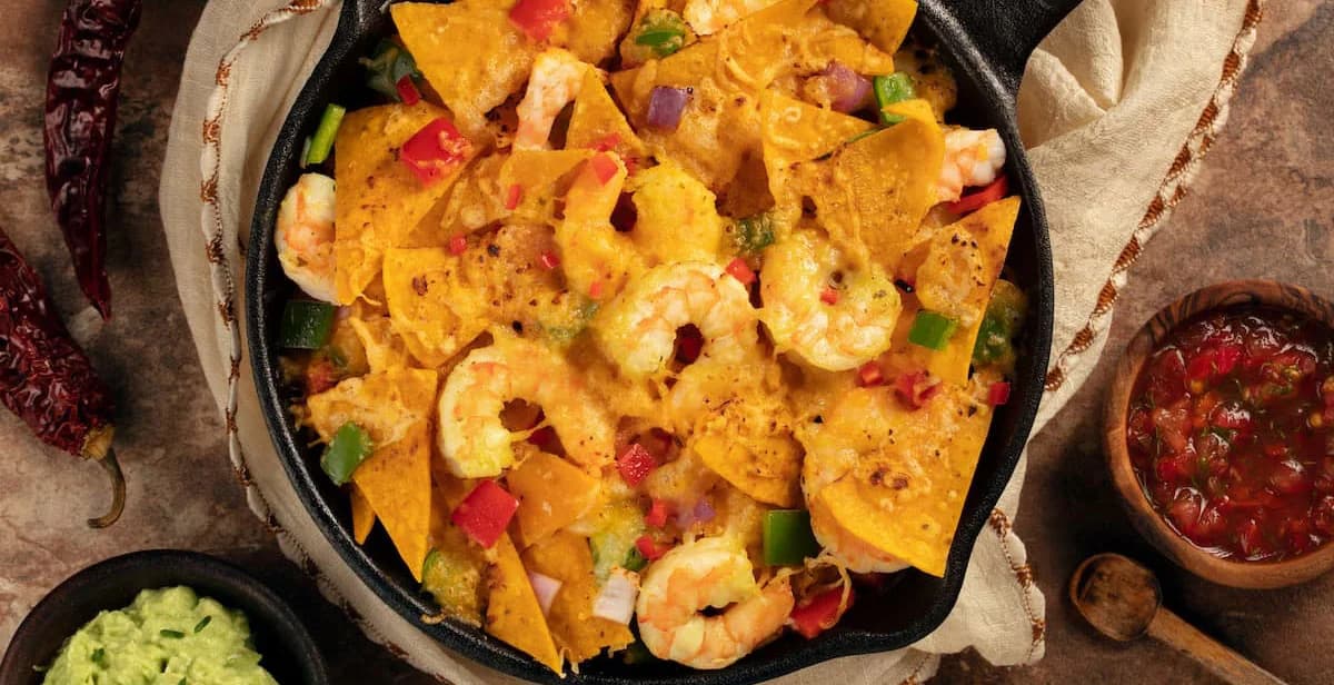 Nachos con Camarón (20pzas 41/50)