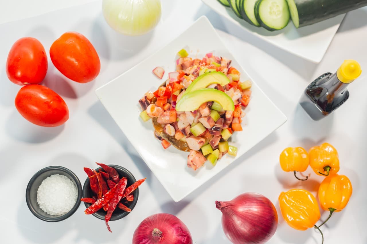 Tostadas de Ceviche de Pulpo