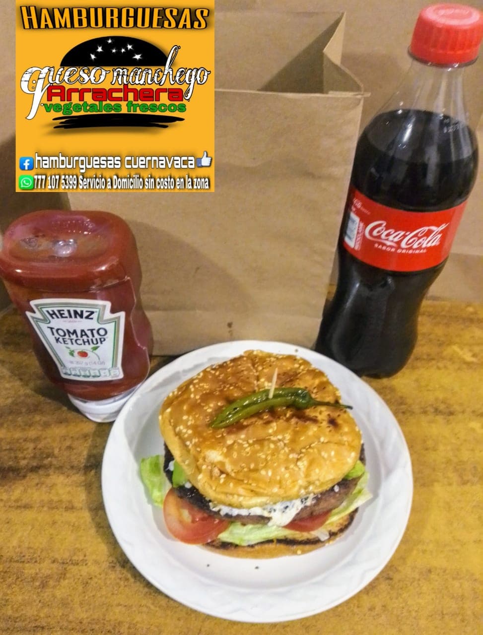 Hamburguesa de Arrachera