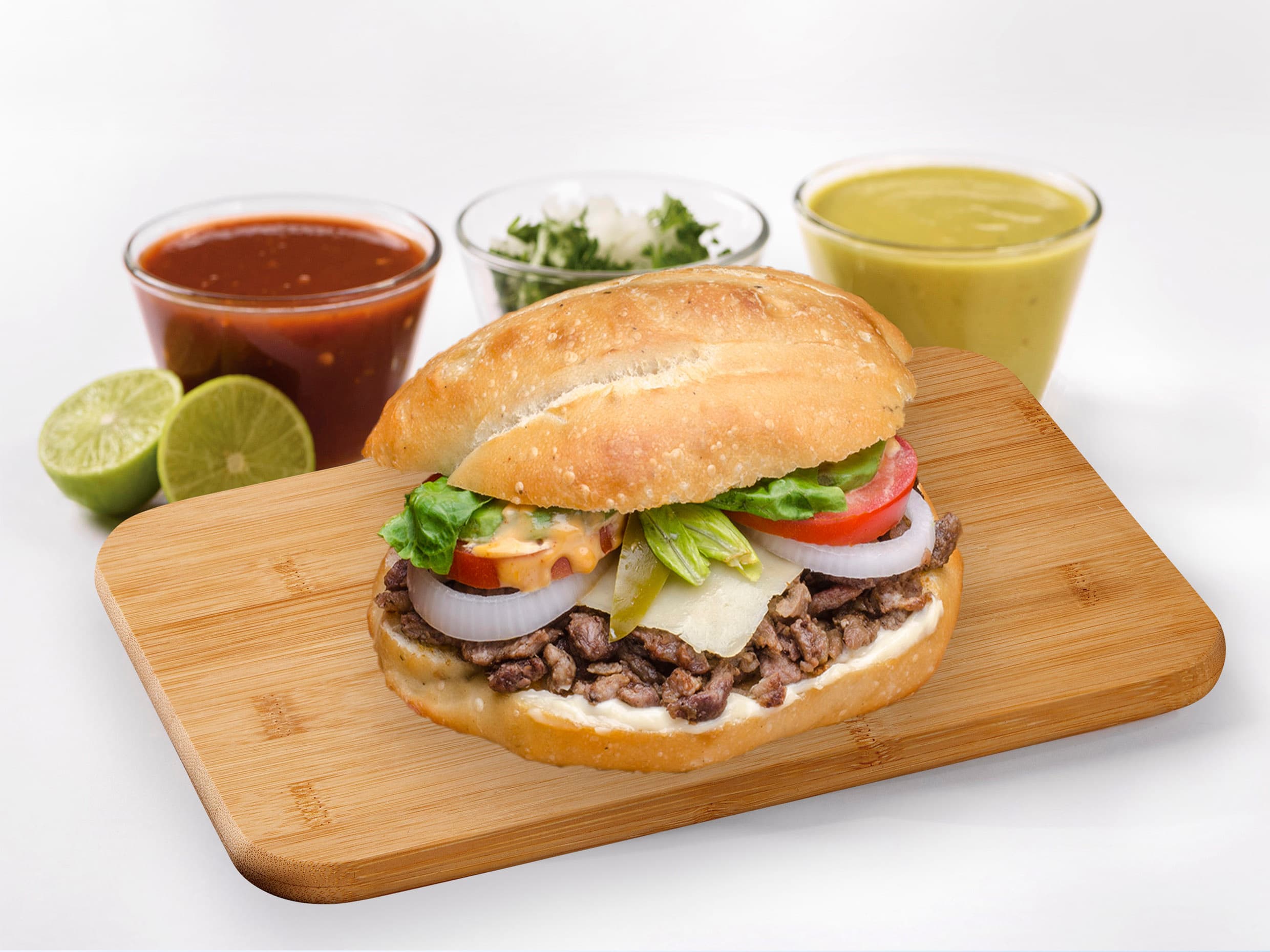 Torta de Carne Asada con Queso