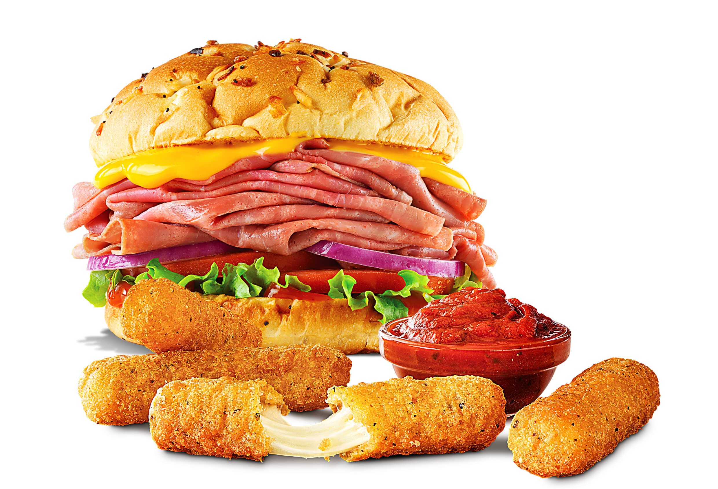 1 Beef and Cheddar + 1 Mozzarella Sticks 4 uds.