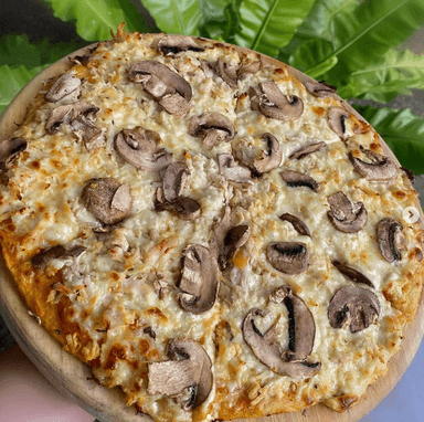 Pizza pollo y champiñones personal