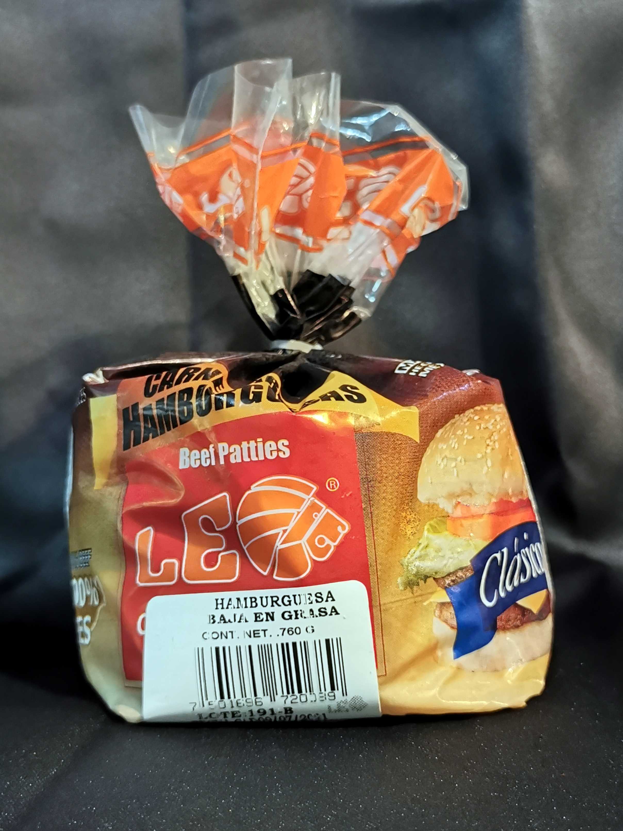 Carne p/Hamburguesa Clasica BG c/8 Pza .760kg