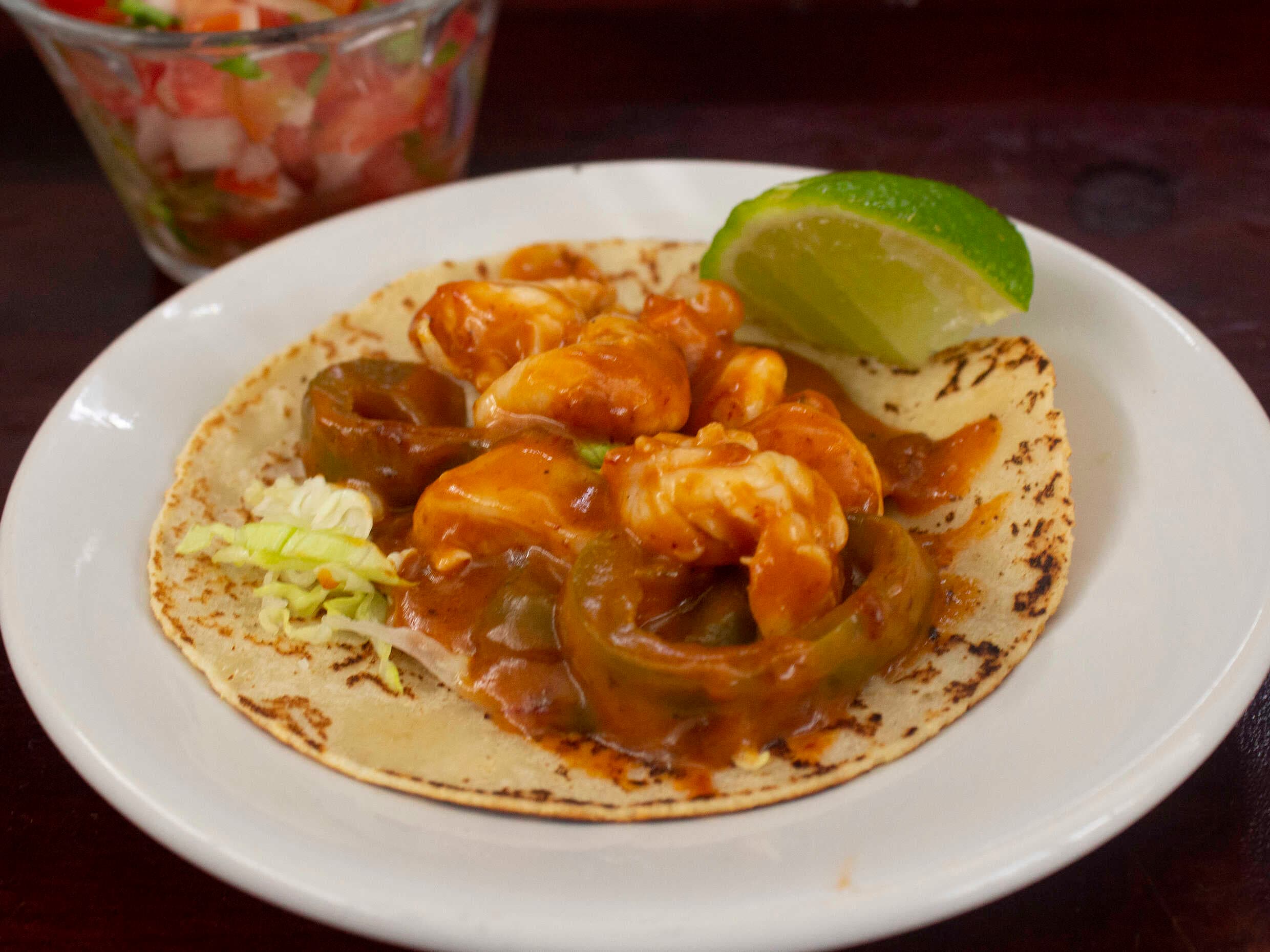 Taco de Camarón a la Diabla