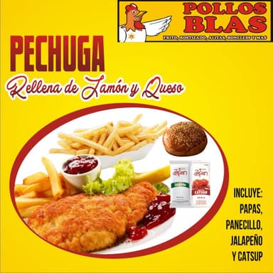Pechuga Rellena con Jamón y Queso