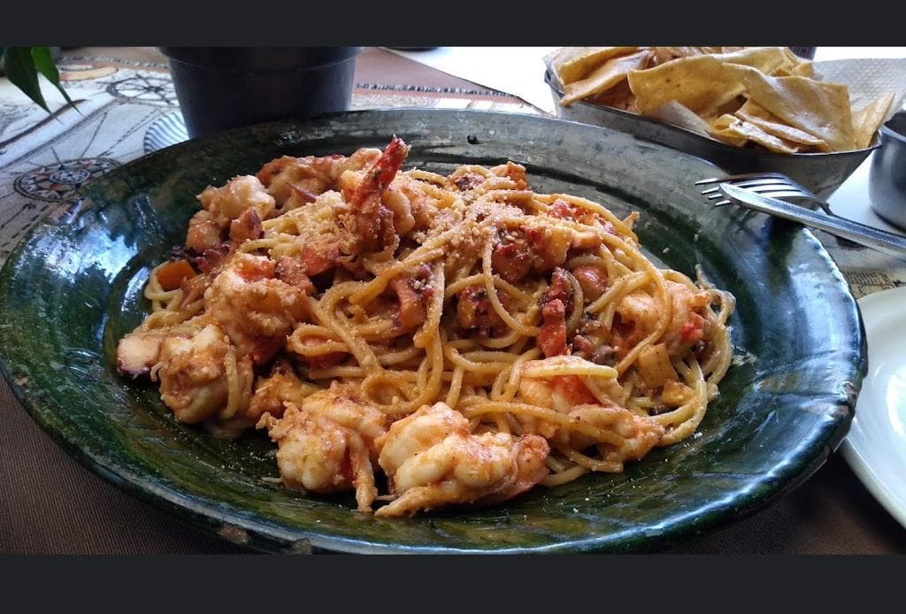 Spaguetti Con Camarones