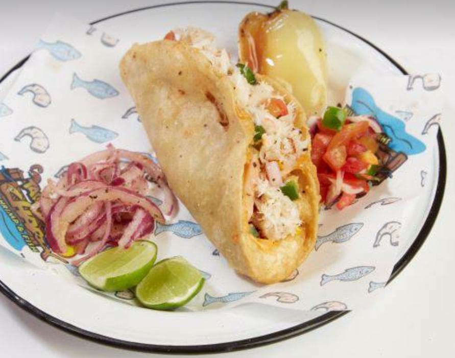 Taco Dorado de Jaiba