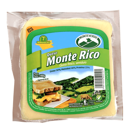 Queso Rebanado Monterico Bolsa 140 g