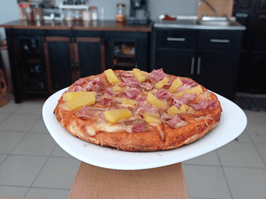 Waffle de Pizza Hawaiana