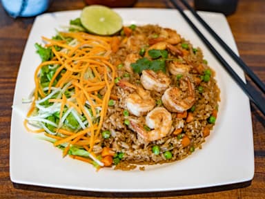 Fideos de Arroz con Camarón