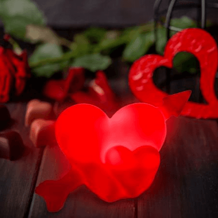 Corazón de Luz Color Fiusha