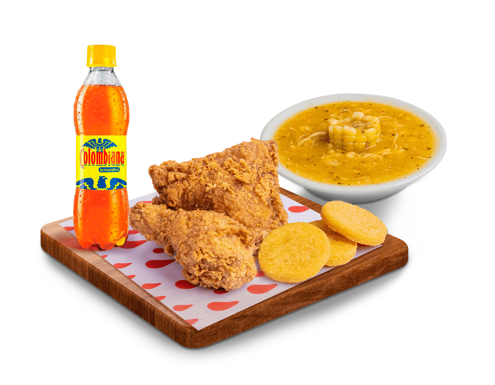 2 Presas+3 Arepas+Ajiaco Med.+Postobon400ML(3282)
