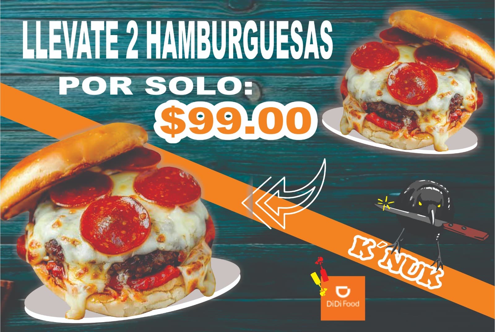 2 Hamburguesas X 99