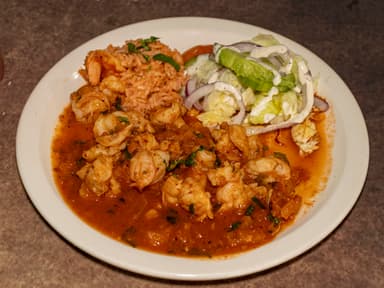 Camarones empapelado con Verduras