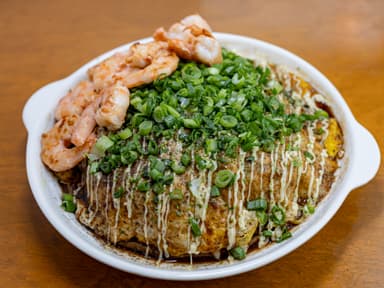 Okonomiyaki Estilo Hiroshima con Camarón