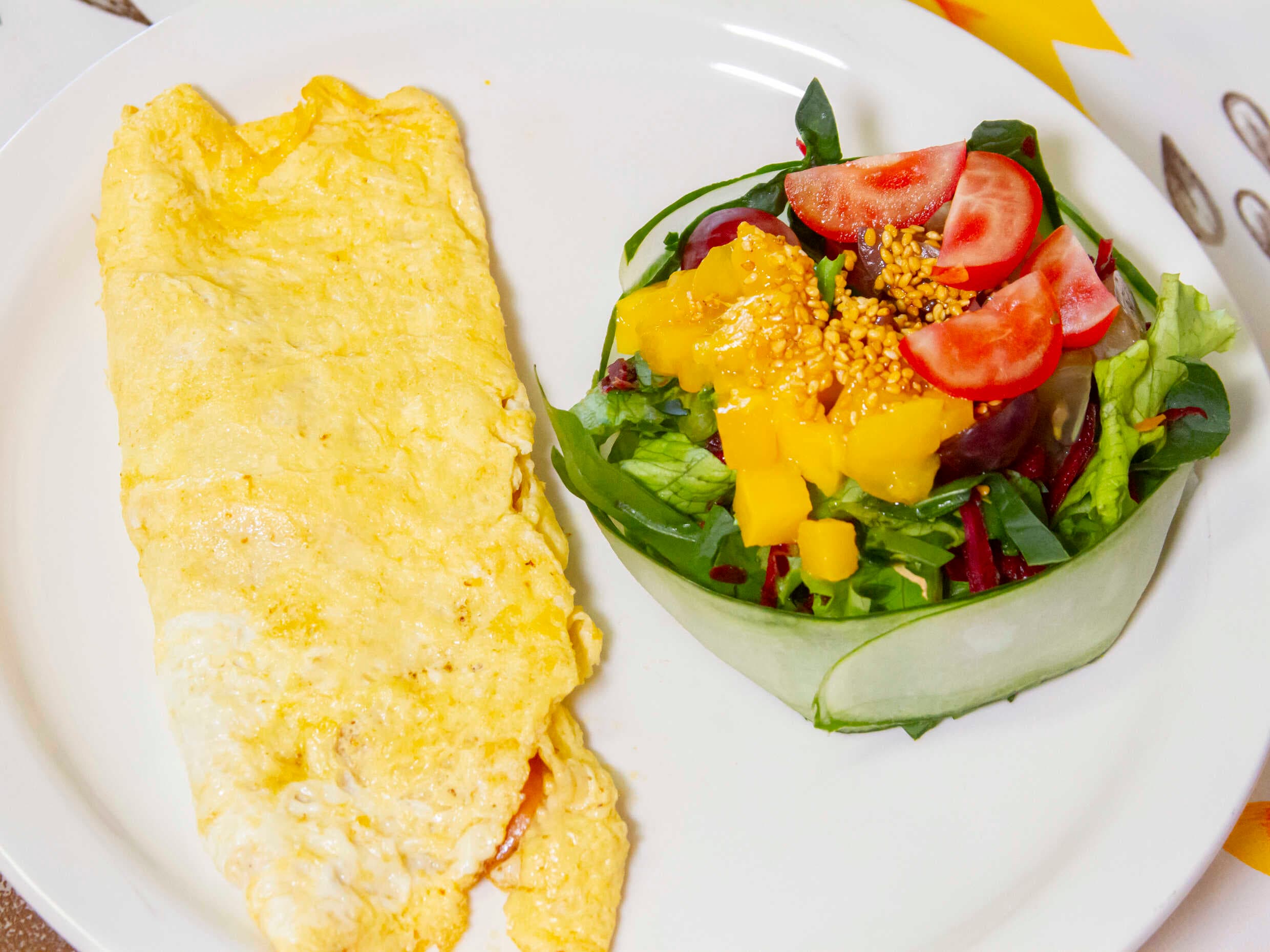 Omelette de Verduras con Queso