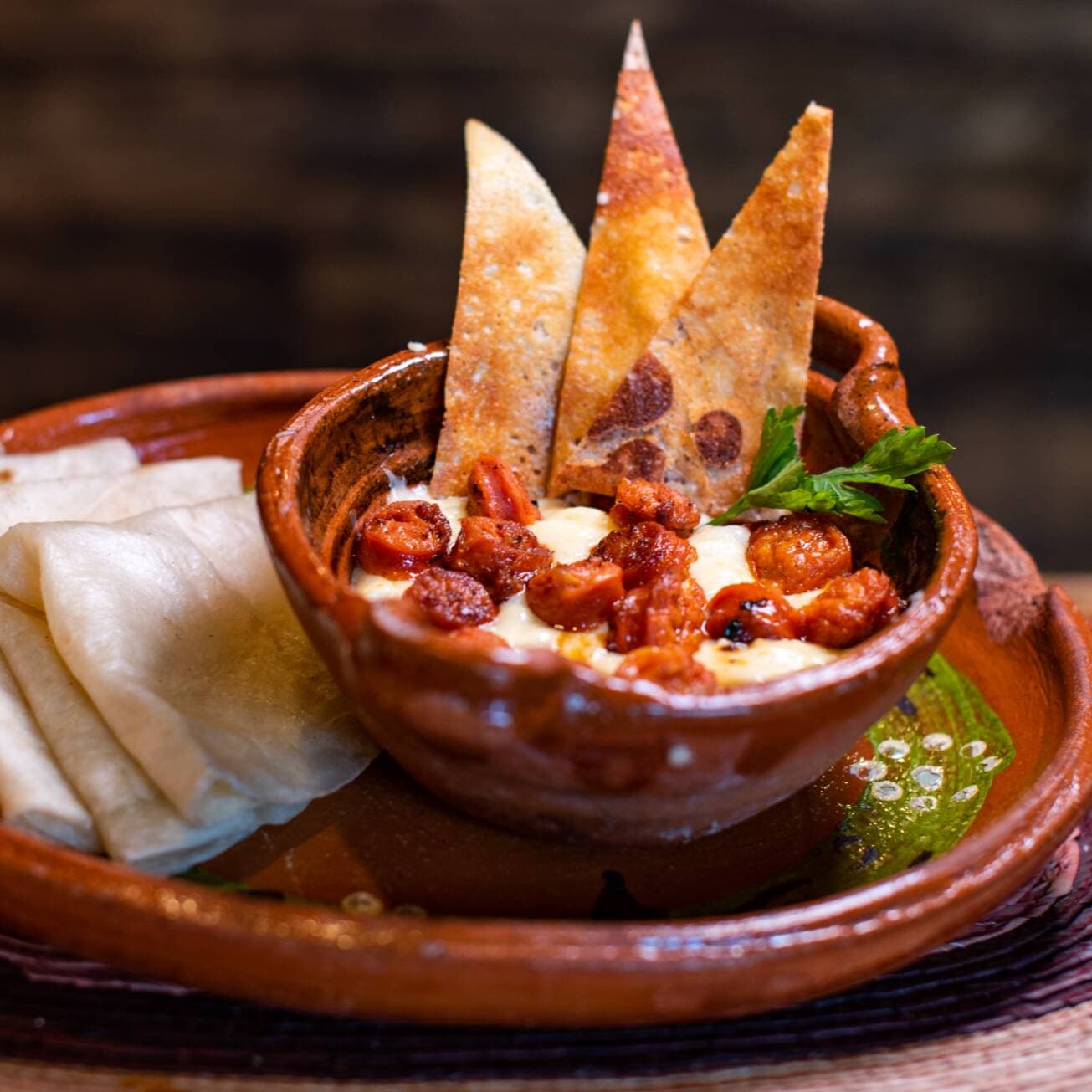 Queso Fundido con Chistorra