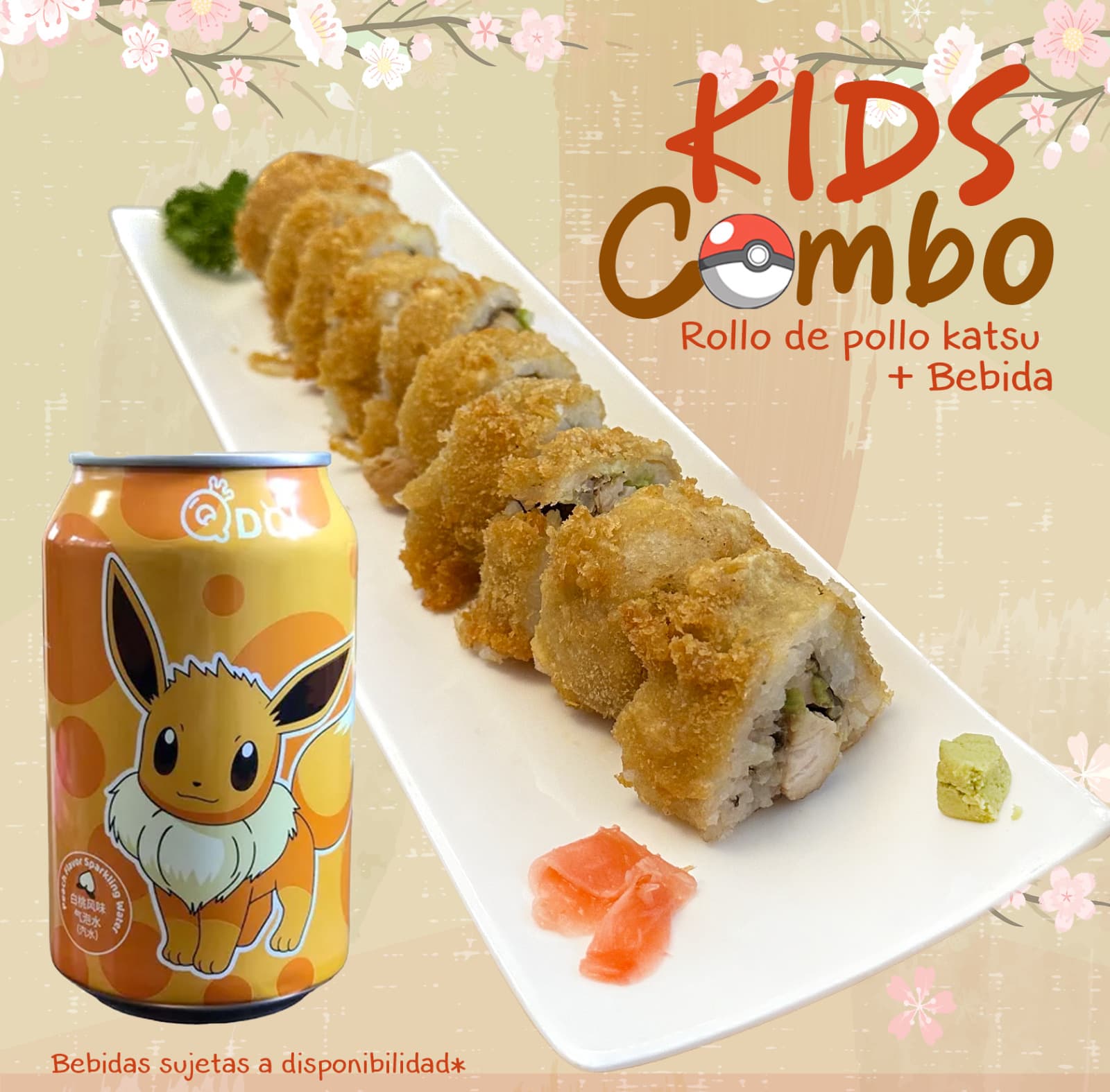 Rollo Kids Katsu + Bebida + Sopresa