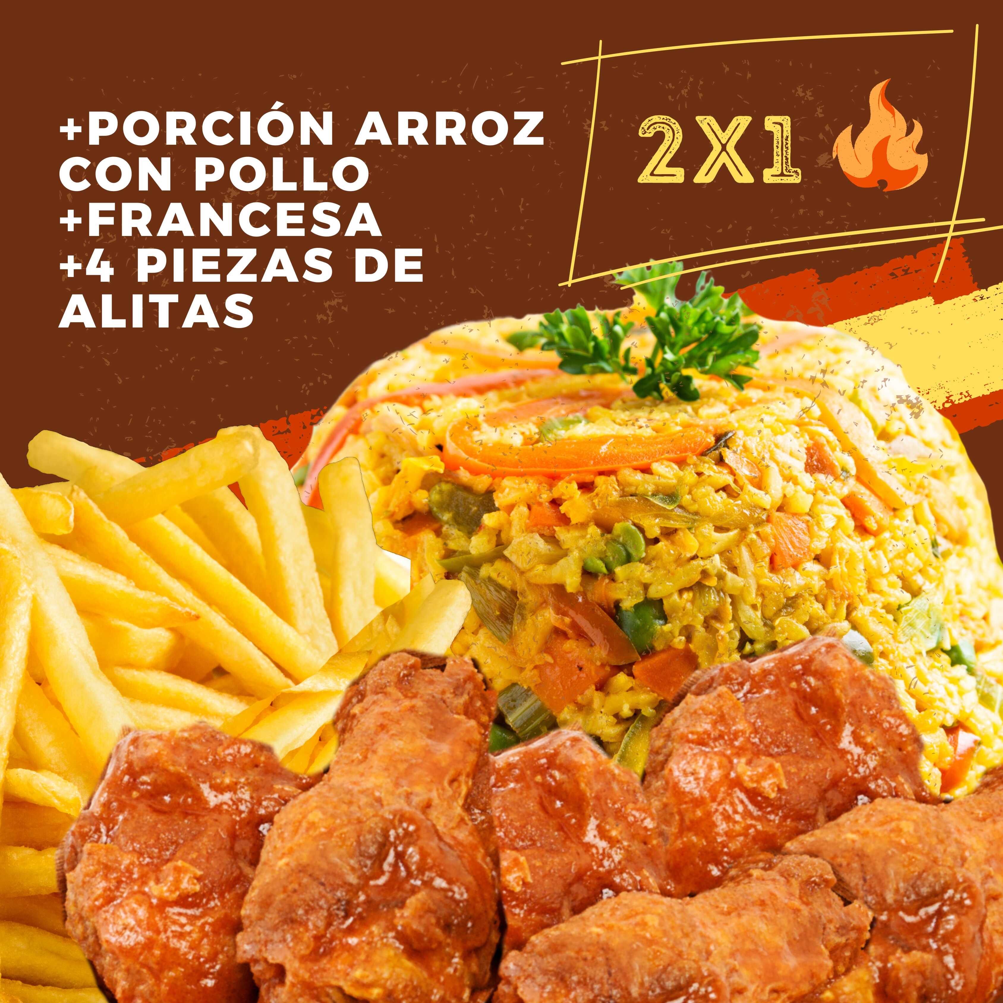 ARROZ POLLO Y ALITAS GRANDIOSAS