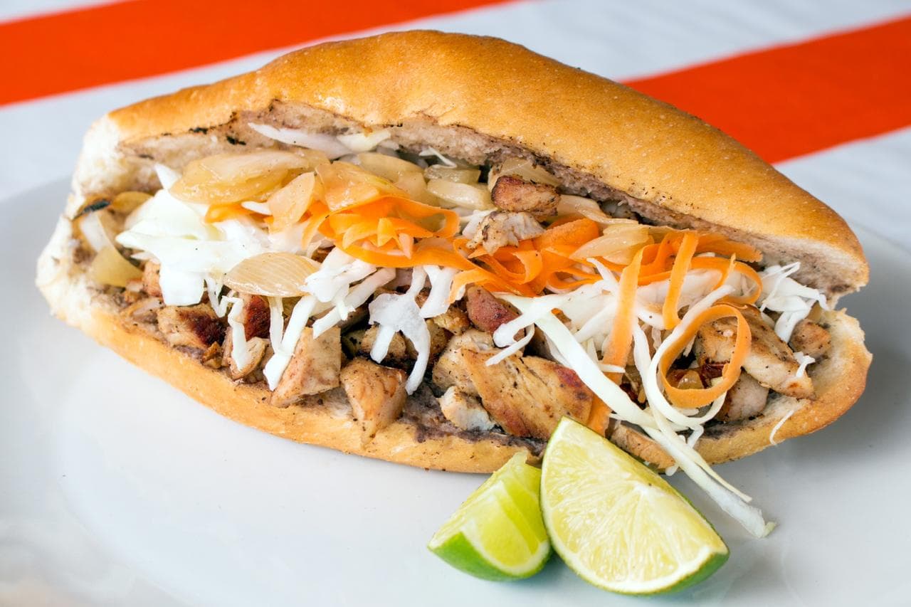 Torta de Poc Chuc con Chorizo.