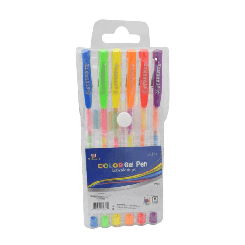 Studentz Bolígrafo de Gel Colores 6 Piezas