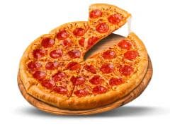 Pizza de Pepperoni con Orilla Rellena de Queso