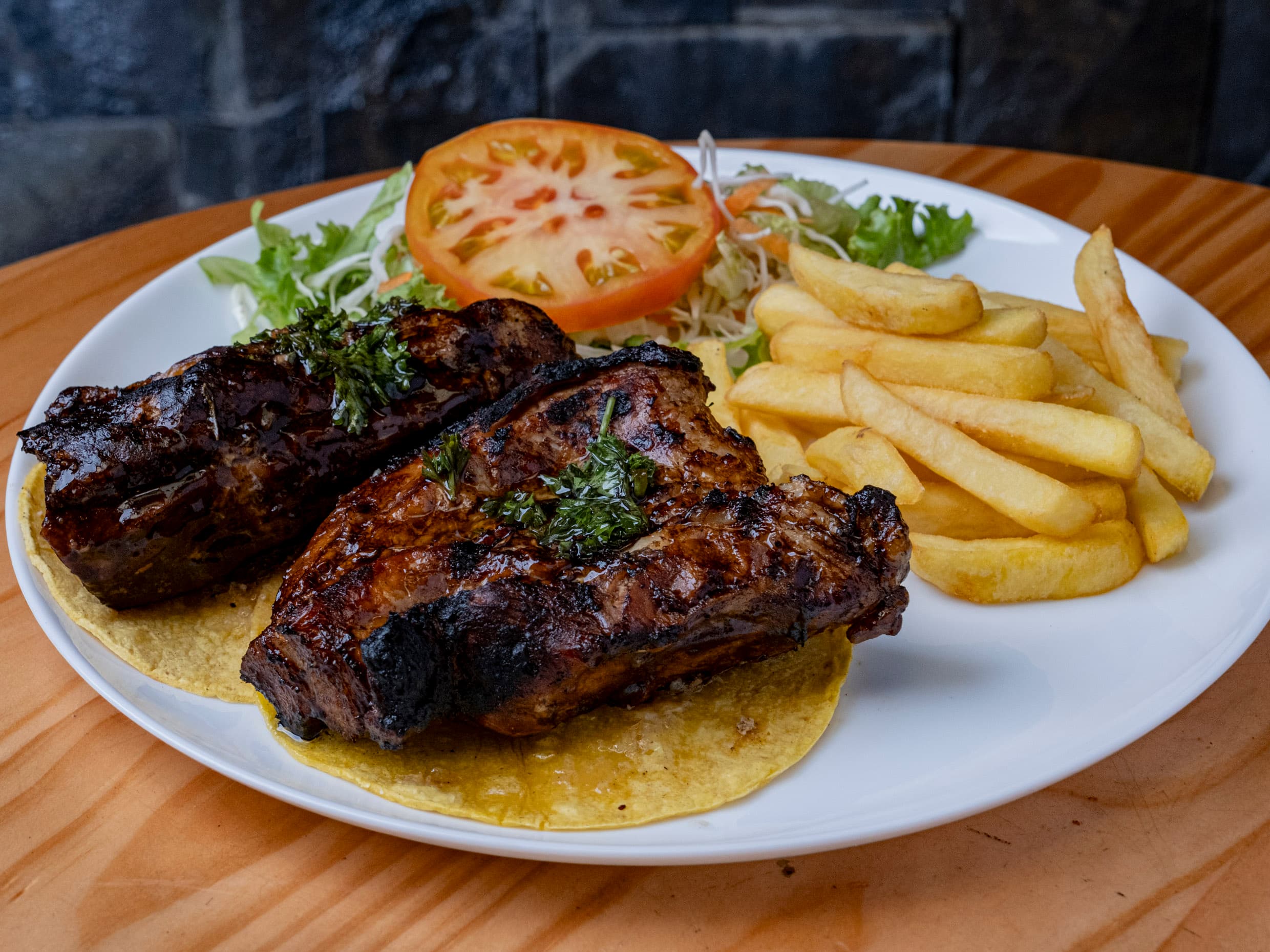 Gallo Costilla de Cerdo a la Parrilla